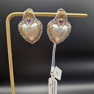 Elegant Heart-Shaped Pearl Earrings